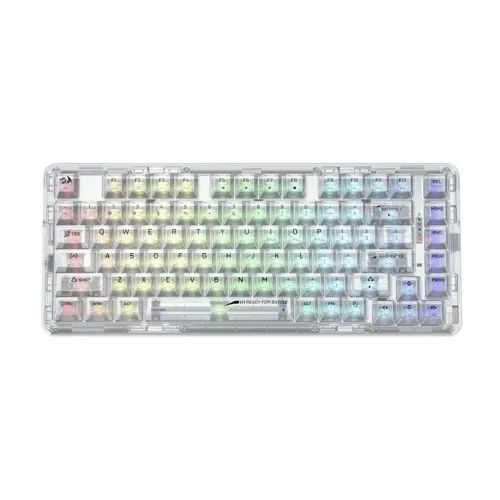 Redragon K649 ELF PRO 78% 3-Mode RGB Mechanical Keyboard - Transparent