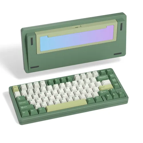 Womier SK75 75% Wireless Aluminum Custom Keyboard – VIA Support, Hot-Swappable - Green (English/Arabic)