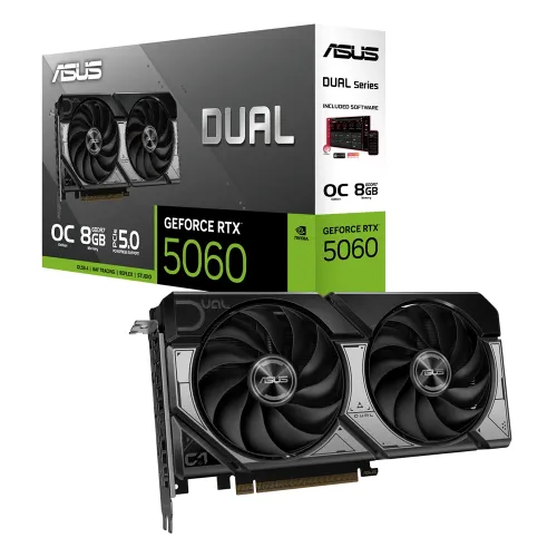 Asus Dual Rtx 5060 Oc 8gb Graphic Card - Black