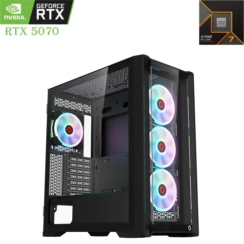 Gaming Pc Amd Ryzen 7 9800x3d Rtx 5070 Oc 12gb, 1tb Ssd, 32gb Ram