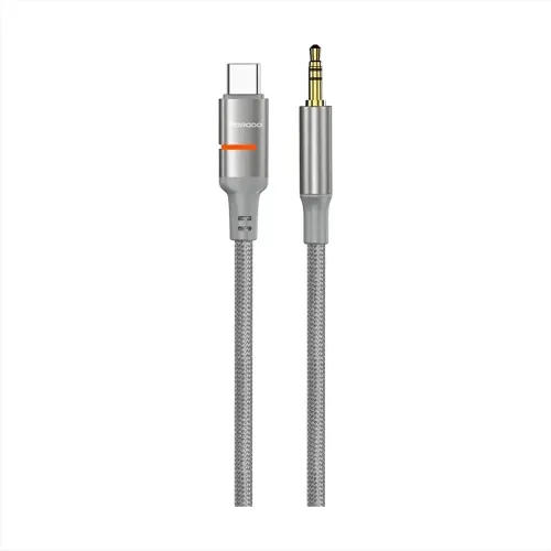 Porodo Aux To Usb-c Led Light Cable Cbl029 1.2m - Grey