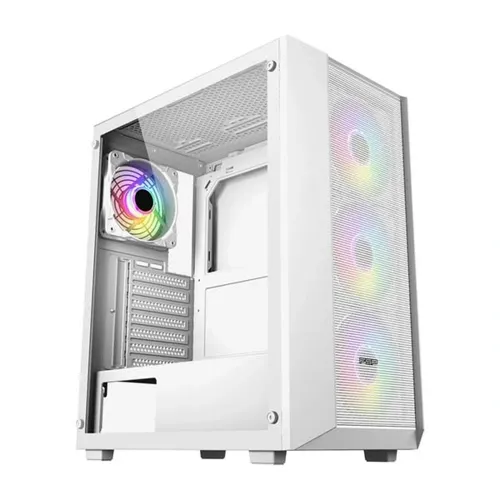 Fsp Cmt218aw - Pre-installed 4x120mm Argb Fans Atx Mid Tower Case - White