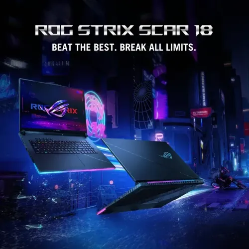 ASUS ROG Strix SCAR 18 G835LX-S9117W Gaming Laptop – 18" WQXGA 240Hz HDR, Intel Core Ultra 9 275HX, 64GB RAM, 2TB SSD, RTX 5090 24GB, Windows 11 Home, English Keyboard – Black