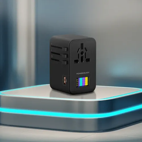 Powerology GaN 75W Universal Charger - Black