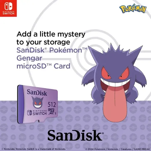 SanDisk - 512GB microSDXC UHS-I for Nintendo Switch 1 Pokémon