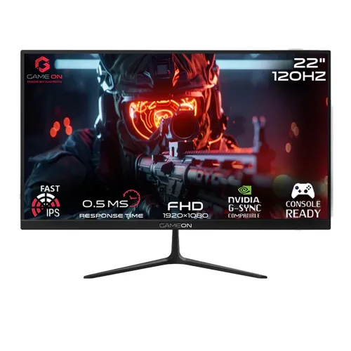Gameon Goes22fhd120ips 22" Fhd, 120hz, Mprt 0.5ms, Hdmi 2.1, Fast Ips Gaming Monitor (Support Ps5) - Black