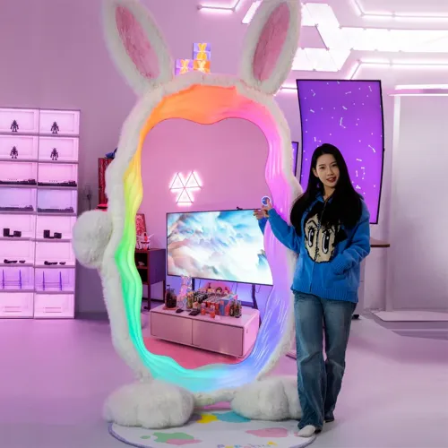 Ingrem Glowing Magic Bunny Mirror – RGB LED Full-Length Vanity Mirror