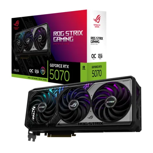 ASUS ROG STRIX NVIDIA GEFORCE RTX 5070 OC 12GB GDDR7 DLSS 4 Graphics Card - Black