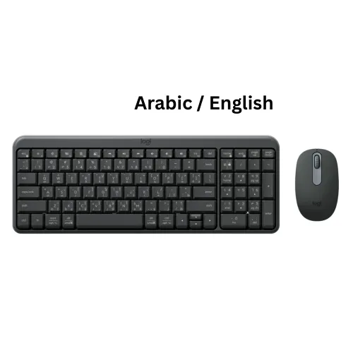 Logitech MK250 Compact Bluetooth Wireless Combo Keyboard Mouse – Arabic/English Black