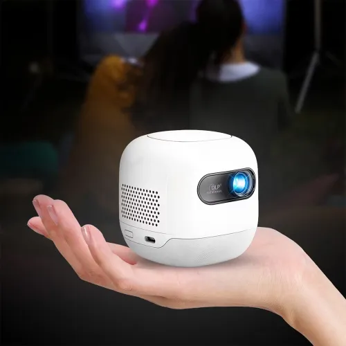 Powerology Mini Beam Portable Projector - White