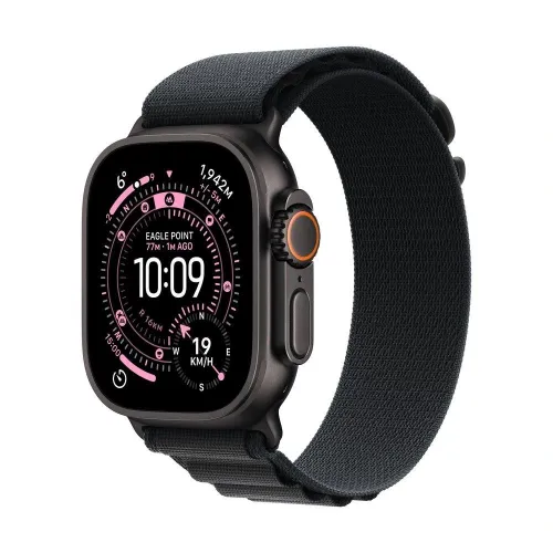 Apple Watch Ultra 3 GPS + Cellular 49mm Black Titanium Case with Black Alpine Loop - Medium