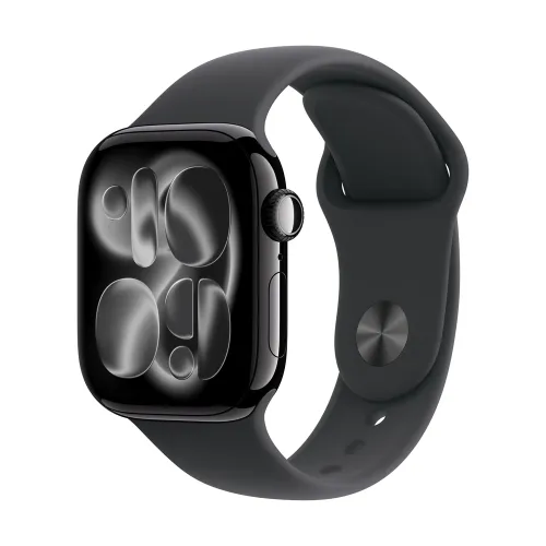 Apple Watch Series 11 GPS 42mm Jet Black Aluminium Case with Black Sport Band - M/L
