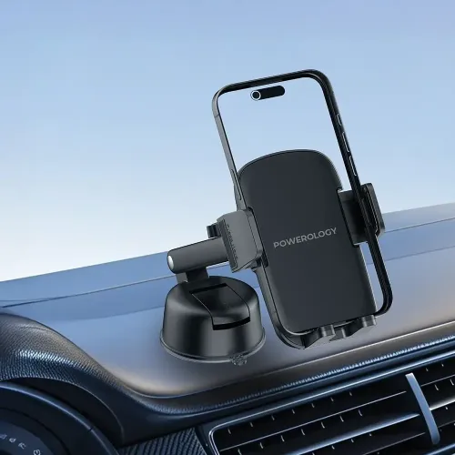 Powerology Raven Auto-Clamping Car Phone Mount - Black