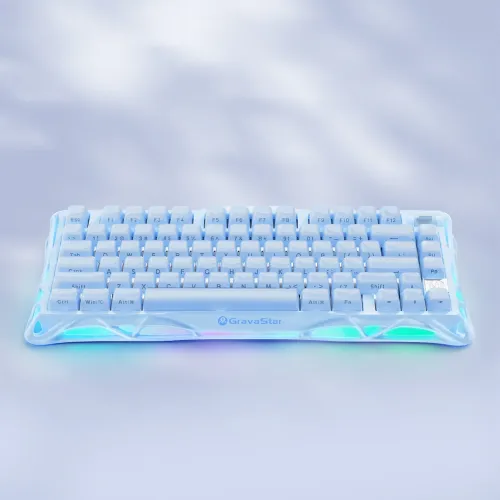 Gravastar Mercury K1 75% Wireless Mechanical Gaming Keyboard Special Edition - Ice Blue