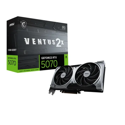 MSI Nvidia GeForce RTX 5070 12GB VENTUS 2X OC Graphics Card - Black