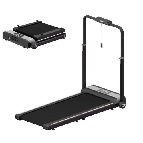 Hsm Smart Foldable Treadmill Supports Up To 120 Kg - Silver Black