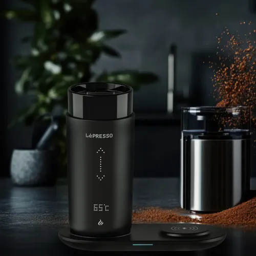 Lepresso Smart Travel Heating Mug - Black