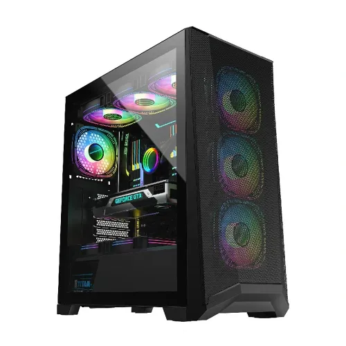 Lovingcool Lc-b100 Atx Gaming Pc Case - Black ( 9 Fan )