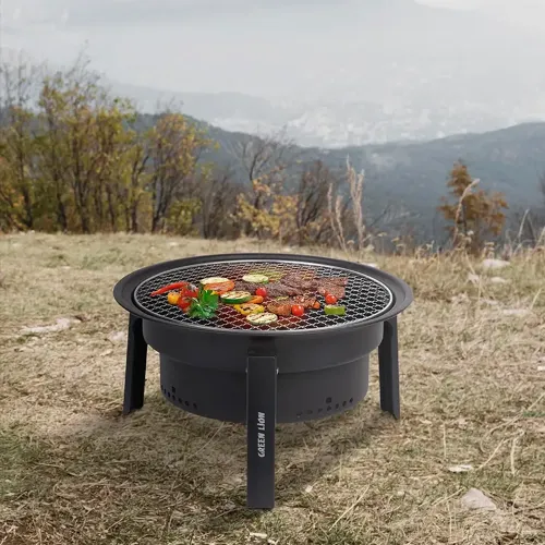 Green Lion Grill Sphere Foldable BBQ Grill - Black