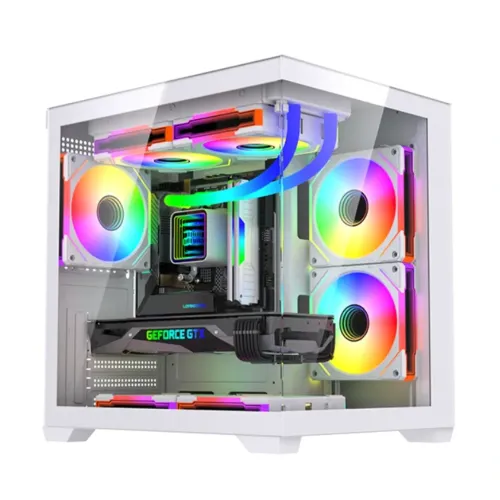 Lovingcool Lc-10p Atx Mid Tower Pc Case - White (7 FAN)