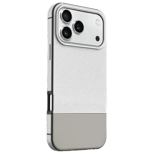 Levelo Cuir Leather Hybrid Case For Iphone 17pro Max - Silverstone