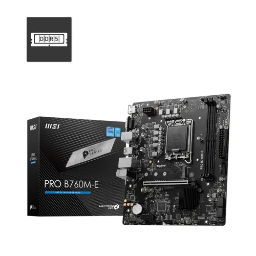 MSI PRO B760M-E DDR5 Motherboard - Black