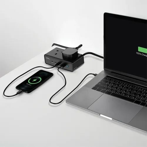 Powerology Omnix Desktop Charging Station 3250w Gan 65w - Black