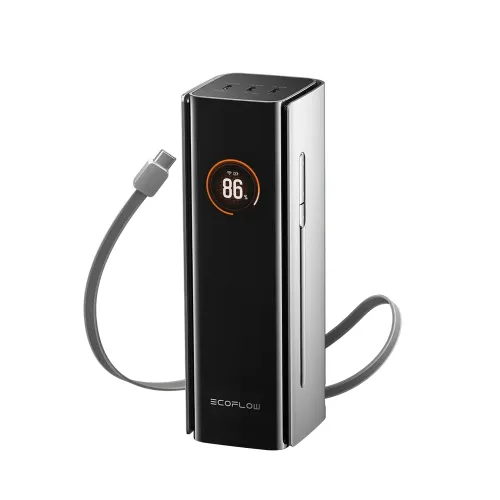 EcoFlow RAPID Pro Power Bank (20,000mAh, 230W, 100W Built-in Cable) - Silver