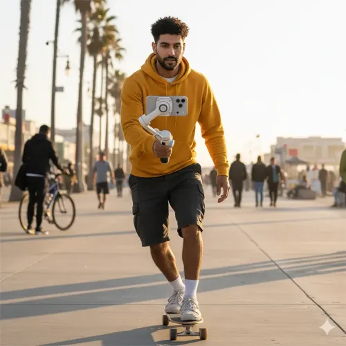 Powerology Magwave 3-axis Magnetic Smart Phone Gimbal - White