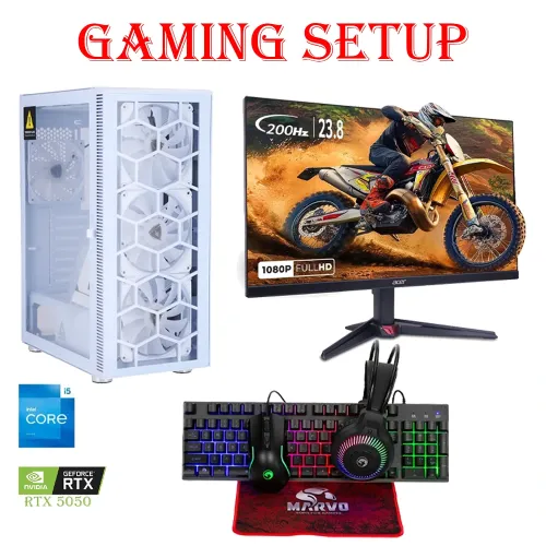 Lovingcool Intel Core I5 - 13th Gen Rtx 5050 8gb, 1tb Ssd, 16gb Ram Gaming Pc With Monitor And Gaming Kit Bundle