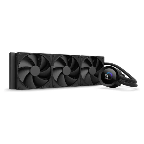 Nzxt Kraken Plus 360mm V2 Display and Radiator Fans AIO Liquid Cooler - Black
