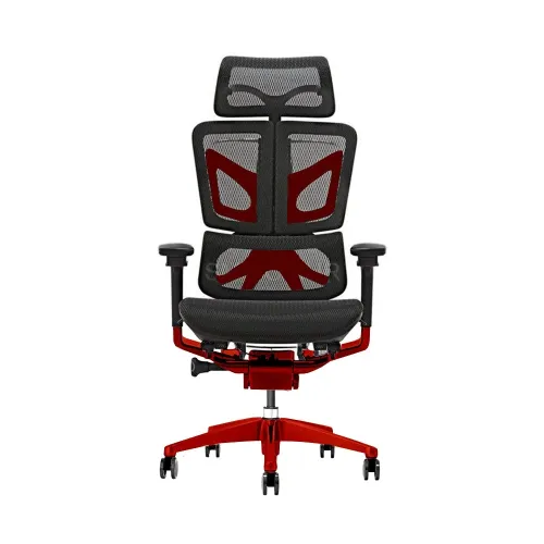 GAMVITY Ergonomic Mesh Office Chair – Red Aluminum Alloy (Spray-Painted Finish)