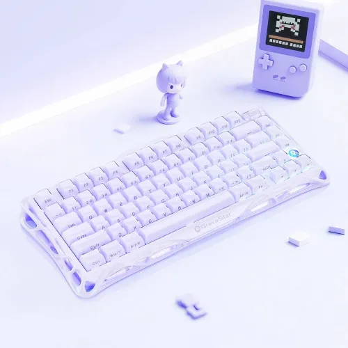 GravaStar Mercury V75 75% Hall Effect Magnetic Switch Gaming Keyboard - Lavender Purple