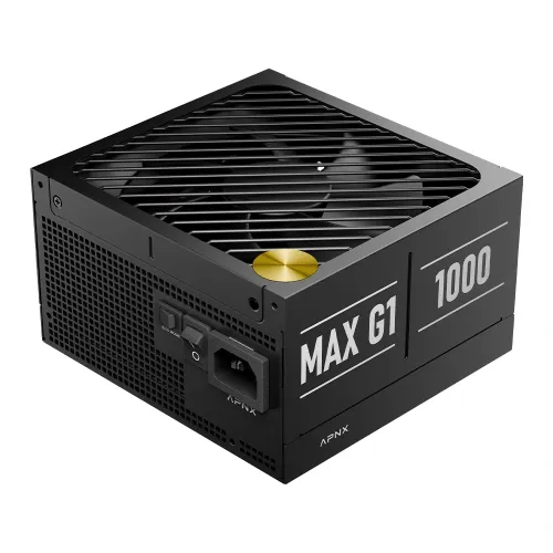 APNX MAX G1 - 1000W Full Modular PCIE 5.1 ATX 3.1 80 Plus Gold Power Supply Unit - Black