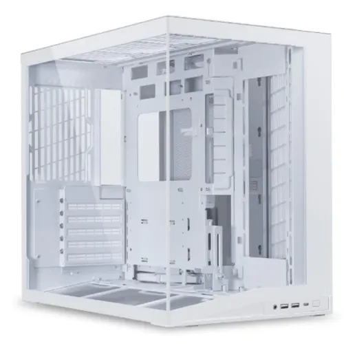 LIAN LI O11 Dynamic Mini V2 ATX Mid Tower Gaming Case - White (Fans Not Included)