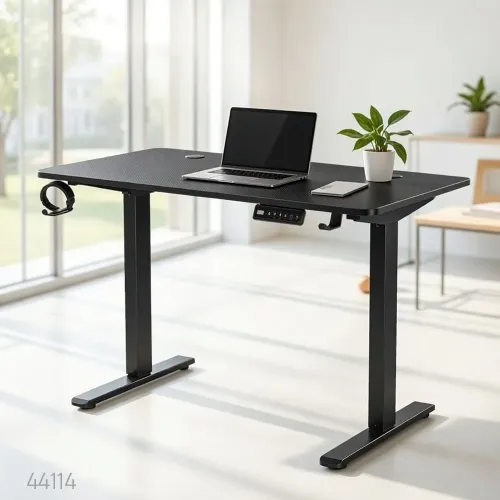 Gamvity Height-Adjustable Metal Modern Office/Gaming Desk 1400*600 - Carbon Fiber Black