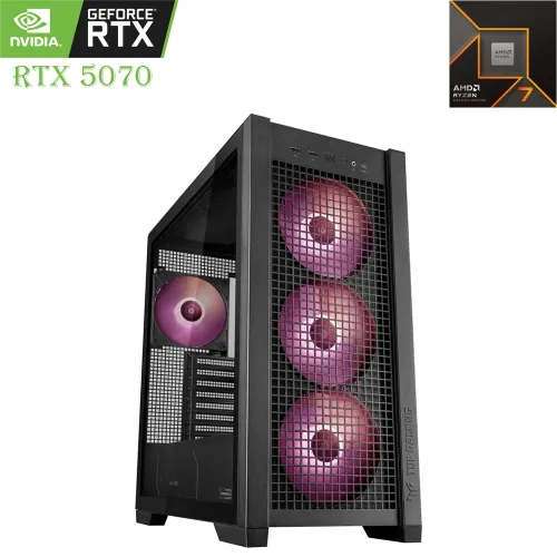 Asus Tuf Gaming Pc Ryzen 7 9800x3d Rtx 5070 12gb, 1tb Ssd, 16gb Ram Black