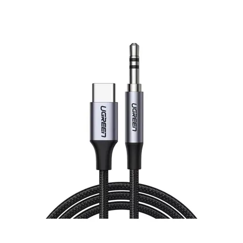 Ugreen Round USB-C Audio Cable 3.5mm M/M Aluminum Shell 1m - Deep Gray (AV143 - 30633)