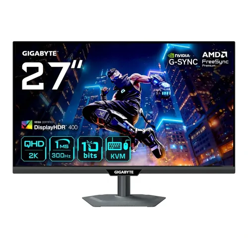 GIGABYTE M27Q3 27 Inch 300Hz QHD HDMI 2.1 1ms Gaming Monitor - Black