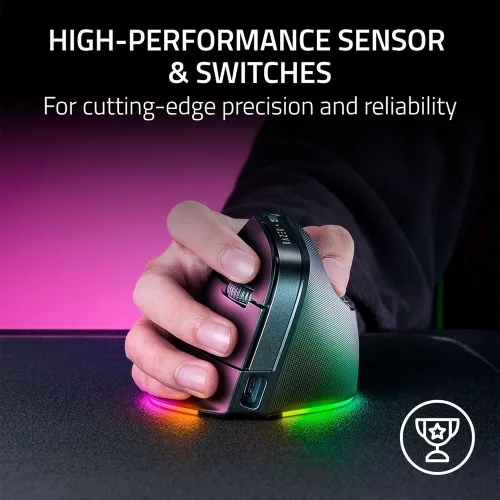 Razer Pro Click V2 Vertical Wireless Mouse: 6 Button Ergonomic Design 46067
