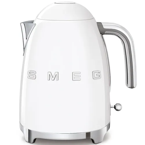 Smeg 50's Style Electric Kettle, White 1.7 Litre Capacity. Limescale Filter. 3000w Fast Boiling. Klf03whuk