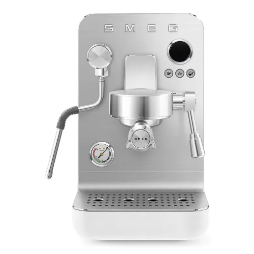Smeg Emc02whmuk Mini Pro Espresso Coffee Machine 1.7L Water Capacity, White