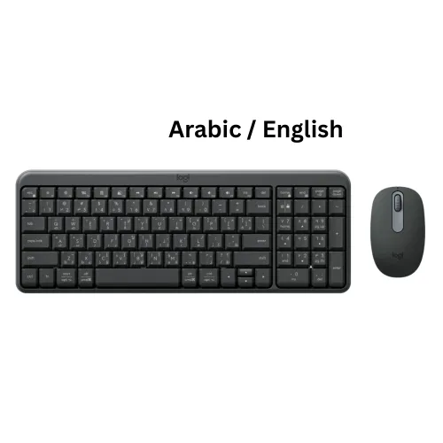 Logitech MK250 Compact Bluetooth Wireless Combo Keyboard Mouse – Arabic/English Black (Open Box)