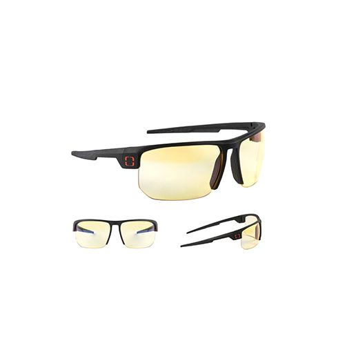 GUNNAR EYEWEAR  Torpedo Gaming Glasses (Onyx Frame, Amber Lens Tint)