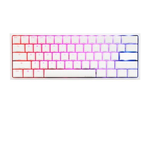 DUCKY CHANNEL ONE2 MINI GAMING (USB) KEY BOARD(WHITE CASE) - CHERRY RGB BLUE