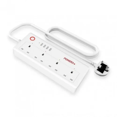 POWERO+ WIFI SMART POWER STRIP (4PORT 4 USB) - WHITE