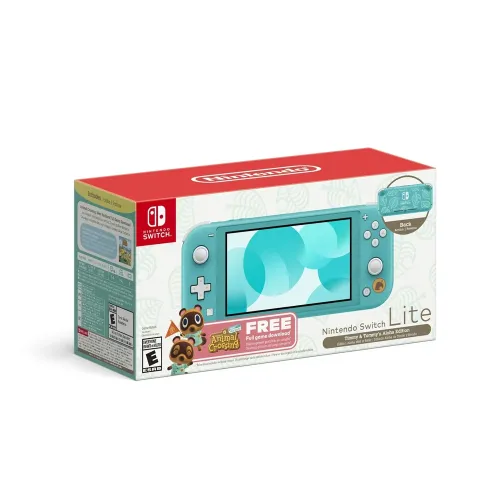 NINTENDO SWITCH LITE CONSOLE ANIMAL CROSSING - TURQUOISE