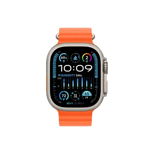 Apple Watch Ultra 2 Gps + Cellular, 49mm Titanium Case With Ocean Band - Orange