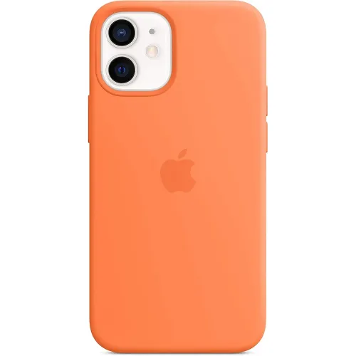 Apple Iphone 12 Mini Silicone Case With Magsafe - Kumquat