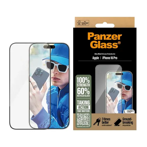 Panzerglass Ultra-wide Screen Protector For Iphone 16 Pro- 6.3"